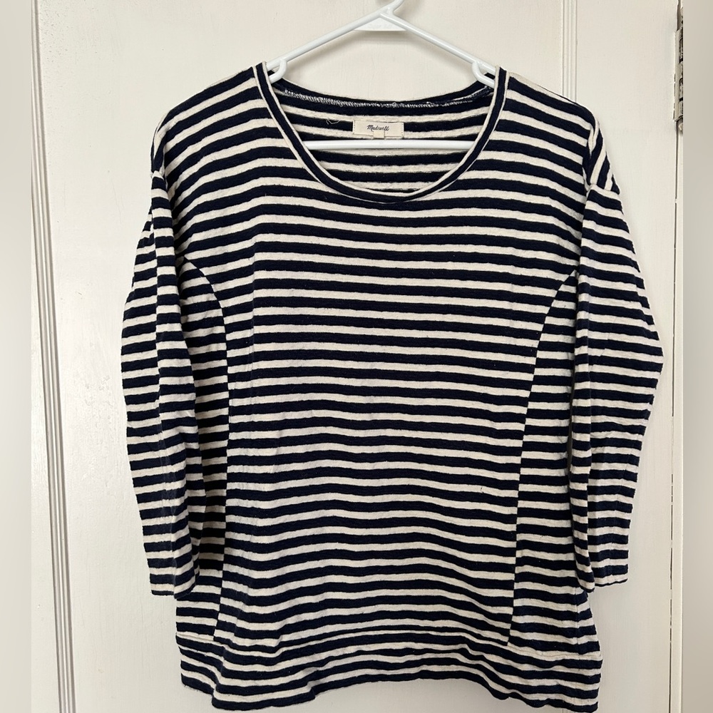 Madewell Breton striped 3/4 sleeve t-shirt